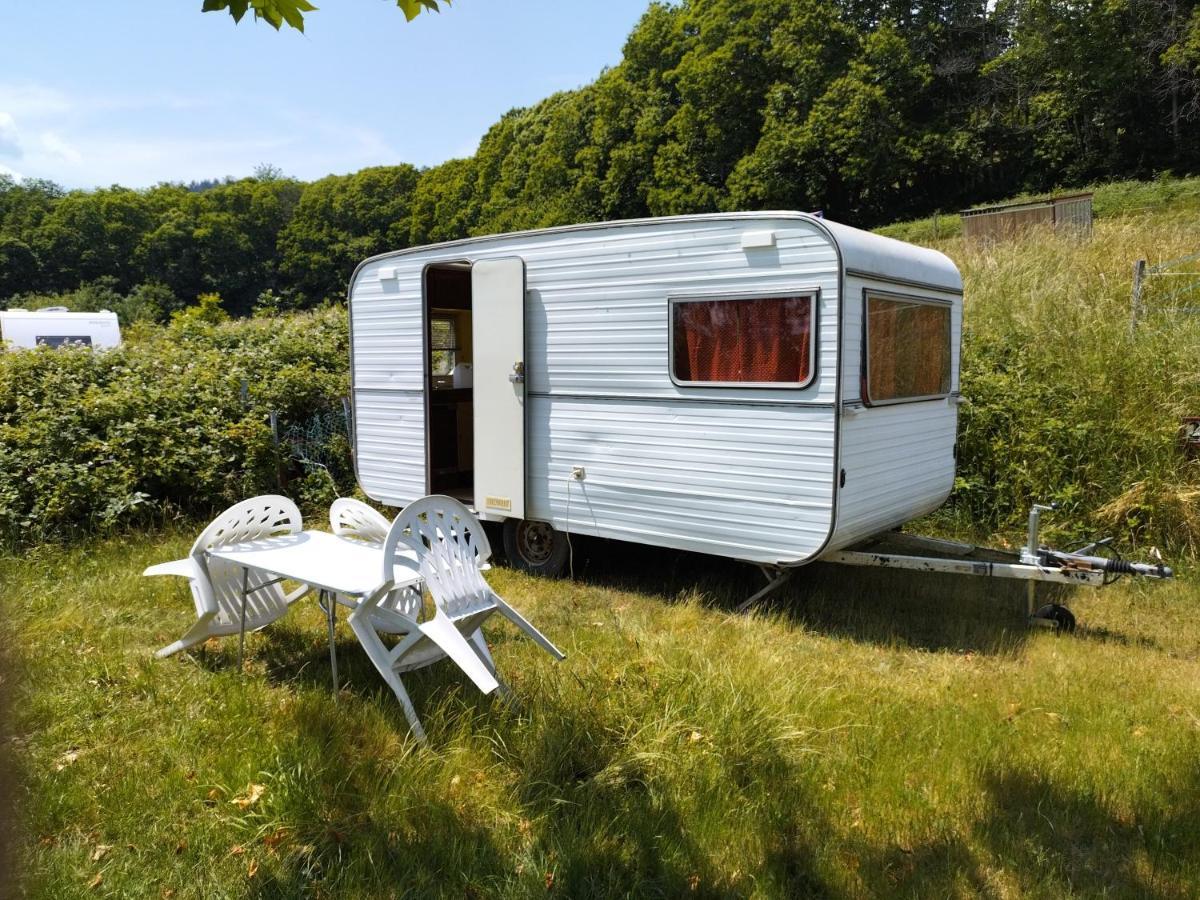 Camping La Foret Du Morvan Vintage Caravan Larochemillay Exterior photo